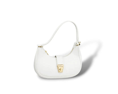 Elegant Vegan Leather Crescent Shoulder Bag